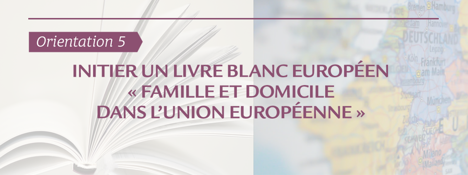 #Orientation5 : initier un livre blanc européen « famille et domicile dans l’union européenne »